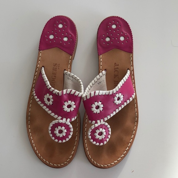 Jack Rogers Shoes - Jack Rogers Pink And White 7.5